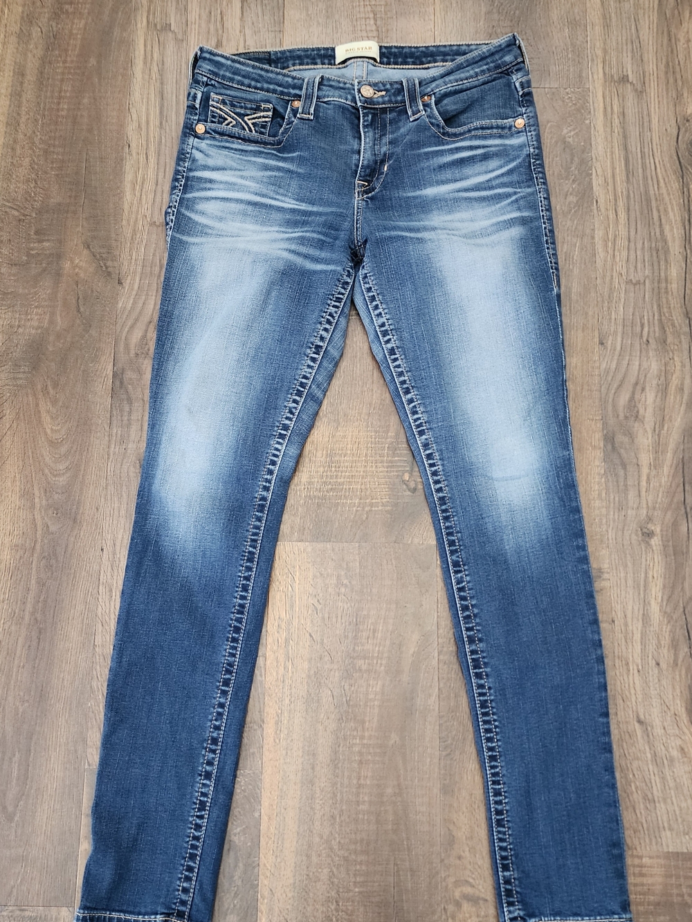 Big Star Skinny Jeans in Faded Blue Wash